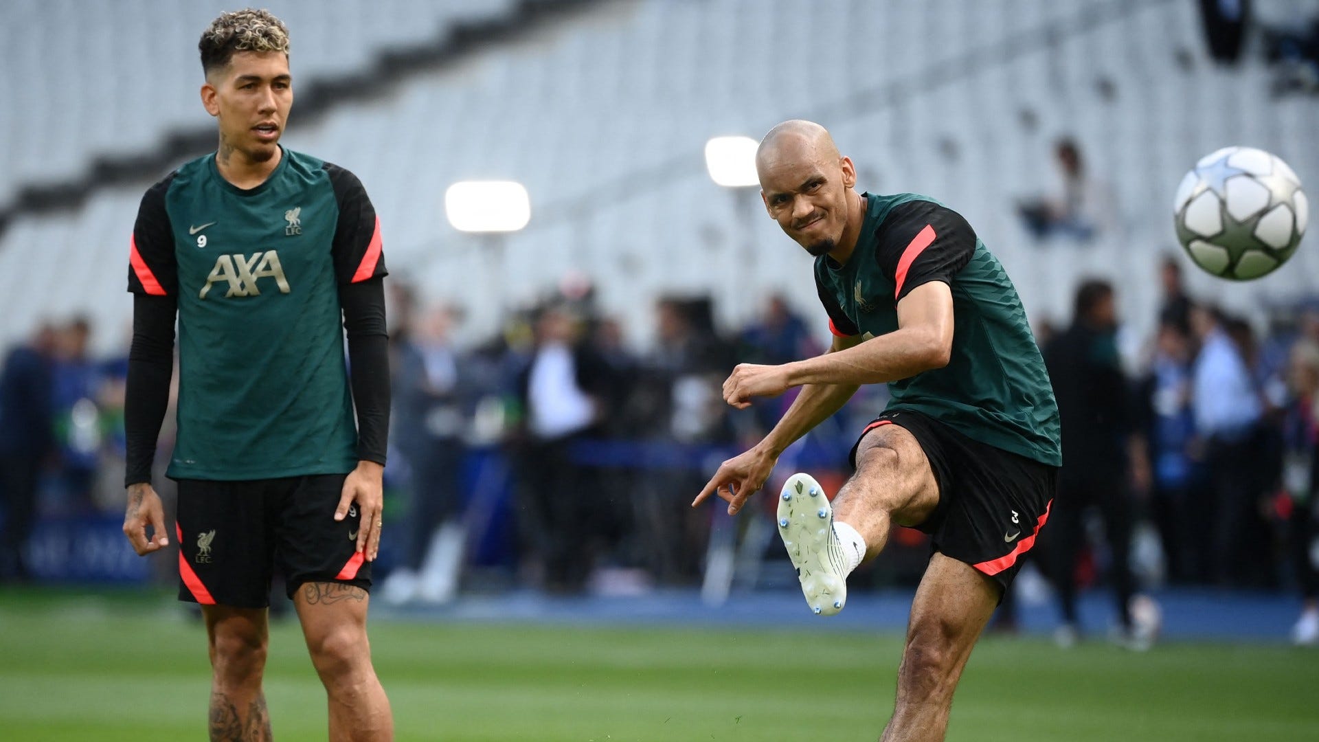 Liverpool legends in the house at Anfield! Roberto Firmino and Fabinho watch Reds victory over Newcastle months after making Saudi Arabia switch