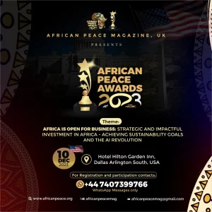 African Peace Magazine UK set to host prestigious 13th Edition, invites 2023 Winners