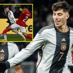 Arsenal fans left stunned as Kai Havertz plays left-back for Germany and takes just five minutes to score in friendly loss