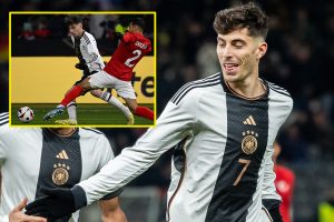 Arsenal fans left stunned as Kai Havertz plays left-back for Germany and takes just five minutes to score in friendly loss