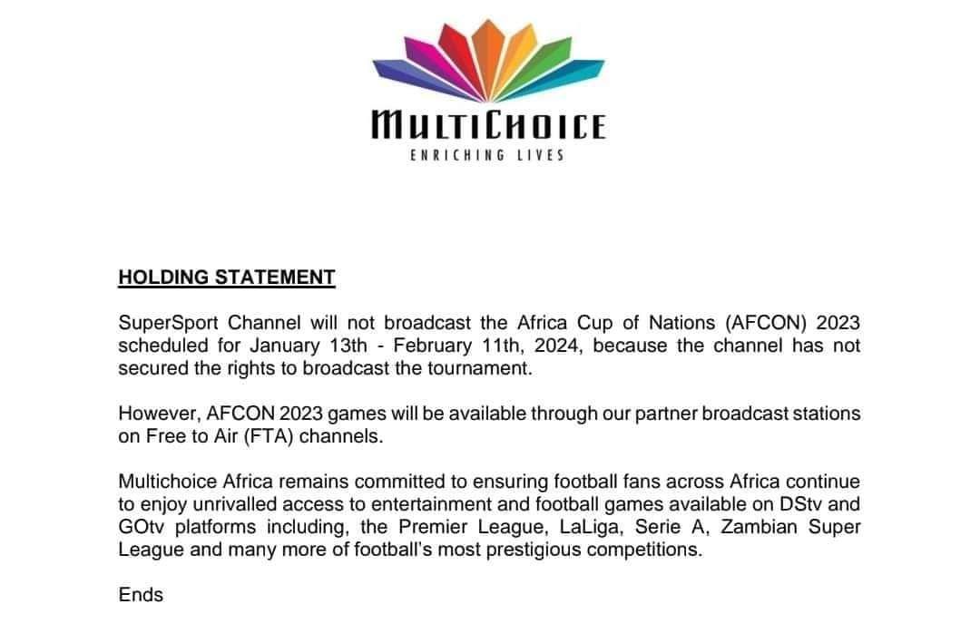 Why DSTV Won’t Be Showing The 2023 African Cup Of Nations (AFCON 2023)