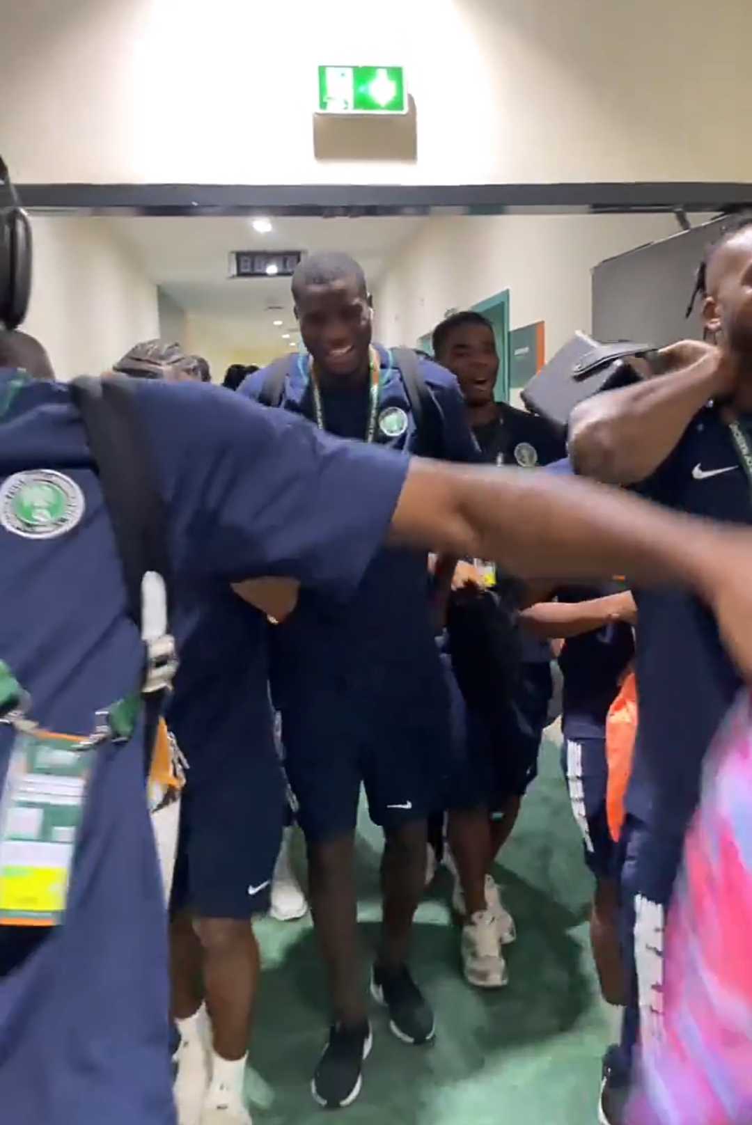 JUST IN: Super Eagles in joyous mood as they arrive stadium for AFCON match [VIDEO]