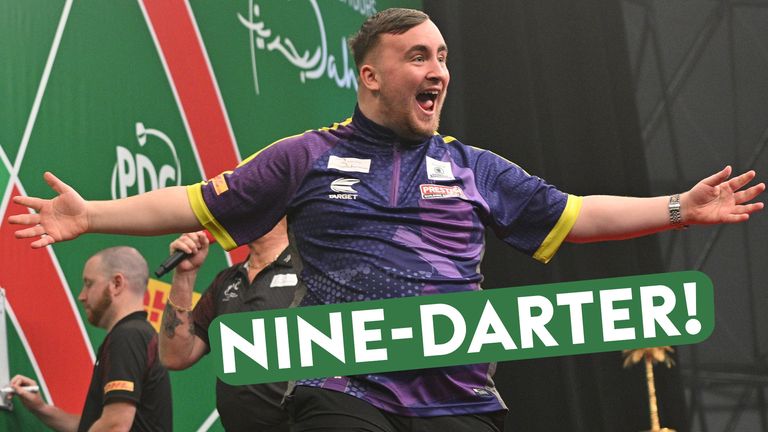 ‘Is there anything he can’t do!?’ | Luke Littler hits nine-darter in Bahrain | Video | Watch TV Show | Sky Sports