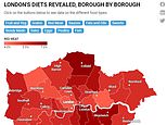 How diets vary across London’s 32 boroughs: Fascinating interactive maps reveal capital’s biggest meat-eaters and dairy-dodgers (as well as where is buying the most fruit and veg…)