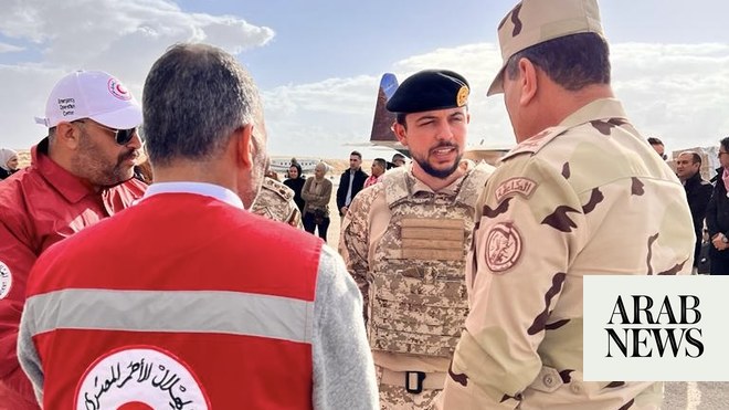 Jordan’s crown prince oversees delivery of second field hospital to Gaza