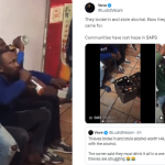 Video Of Thieves Forced To Drink Bottles Of Stolen Alcohol In South Africa Goes Viral (WATCH)