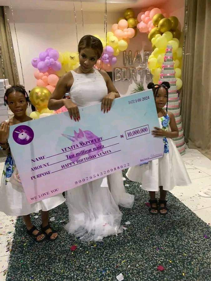 Venita Akpofure Gifted ₦10,000,000 By Her Fans On Her Birthday