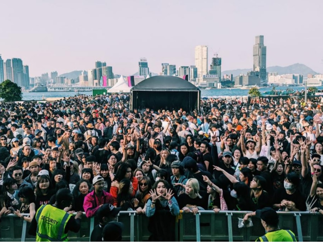 Musicians getting ready to rock Clockenflap