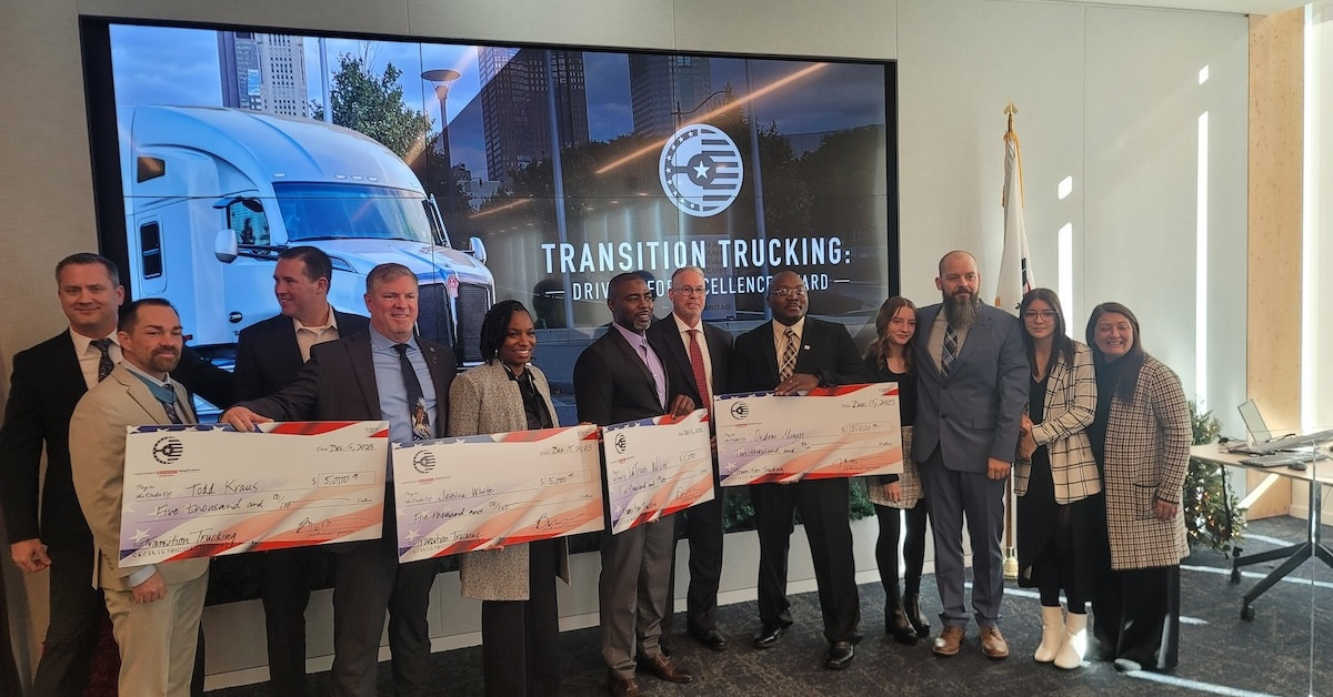 Christmas Comes Early for Brandon Meredith of Slay Transportation, the 2023 Transition Trucking: Driving for Excellence Award Winner