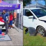 Woman mistakenly crashes brand new car immediately after buying it