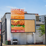 KFC emphasises height of Tower Burger with playful media placements