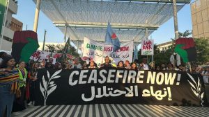 Watch: Calls for Gaza ceasefire ring out in Dubai as protesters  march on COP28 grounds