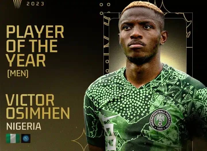 Victor Osimhen Wins CAF Best Payer Award