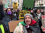 ‘No business as usual’: Pro-Palestine protestors target busy NYC stores on ‘Super Saturday’ and demand BOYCOTT