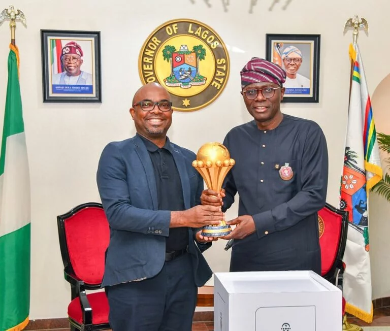 Sanwo-Olu receives AFCON trophy ahead of tournament in Cote d’Ivoire