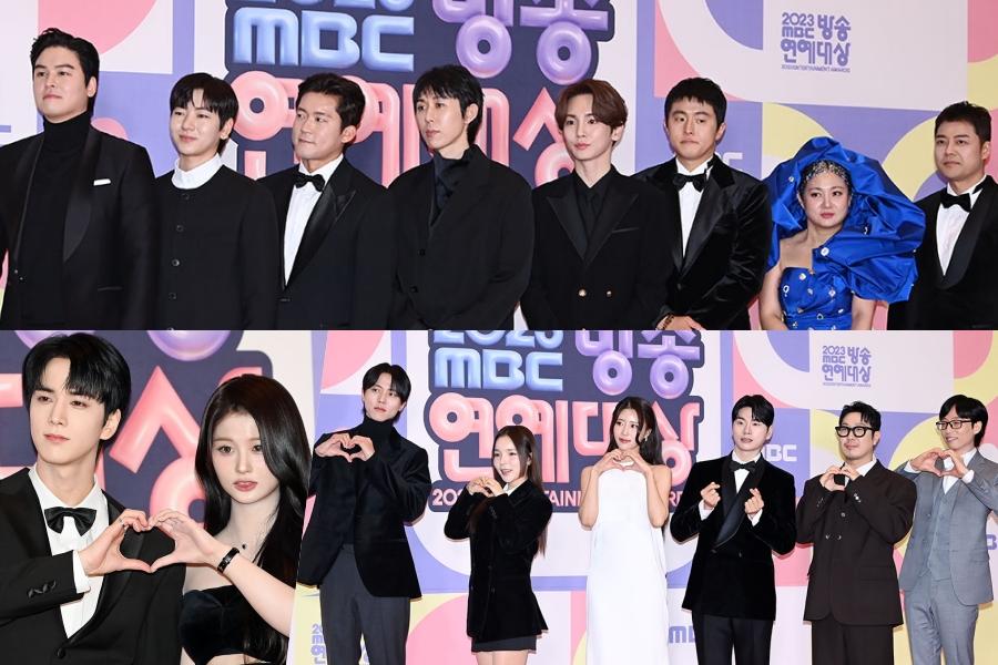 Stars Dazzle On The Red Carpet At 2023 MBC Entertainment Awards