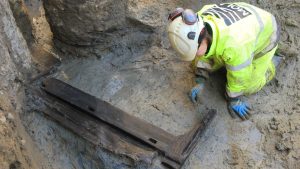 Archaeologists unearth ancient ‘flatpack’ bed used by Romans in Britain