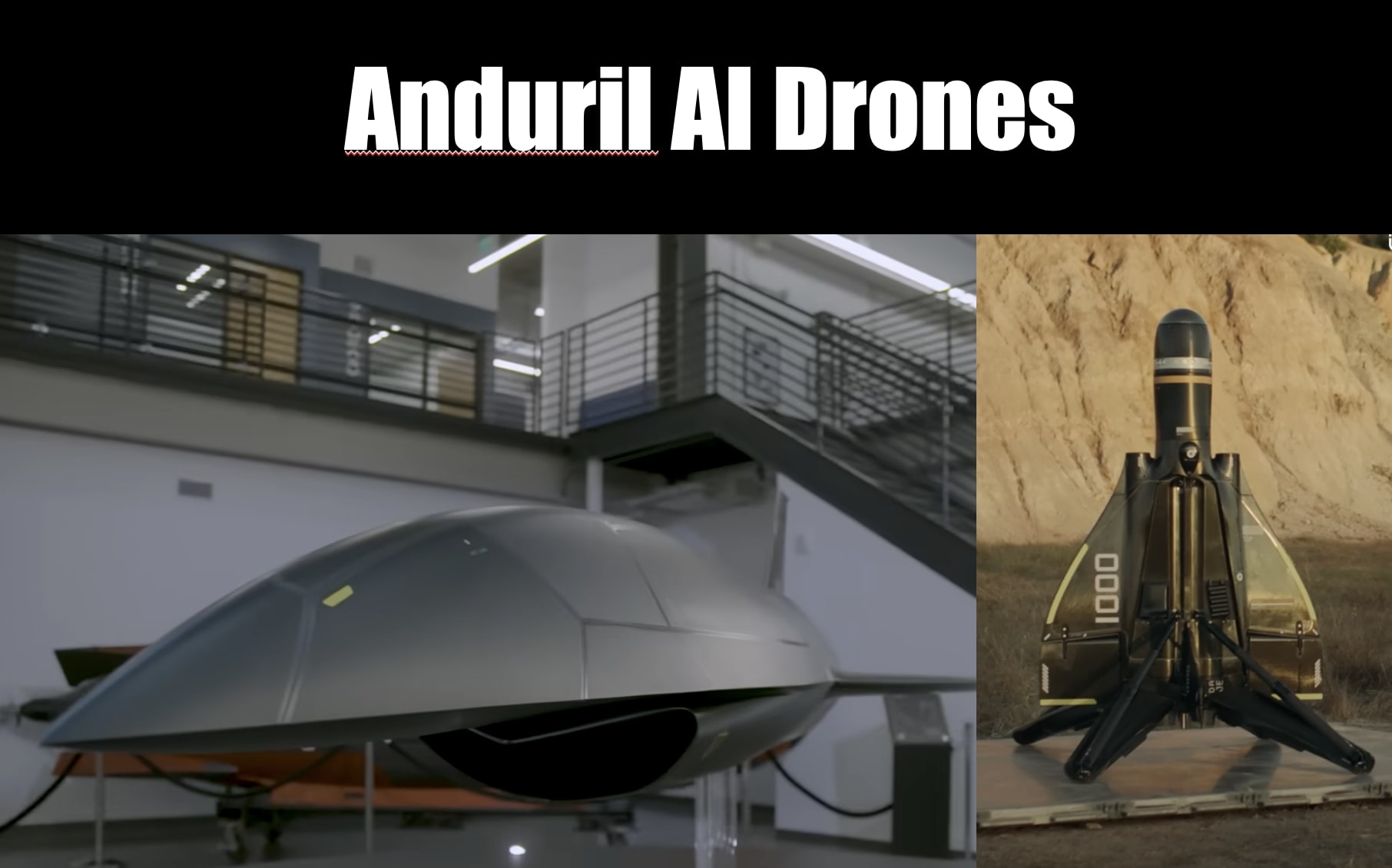 Anduril AI Drones and Lattice Control of Many Robots, Drones and Sensors