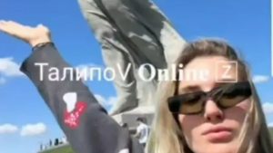 Influencer, 23, faces up to five years in Russian jail after ‘tickling’ breast of famous war statue in Instagram video