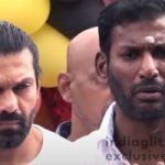 Vishal and Arya pays their last respects to Captain Vijayakanth at his memorial!