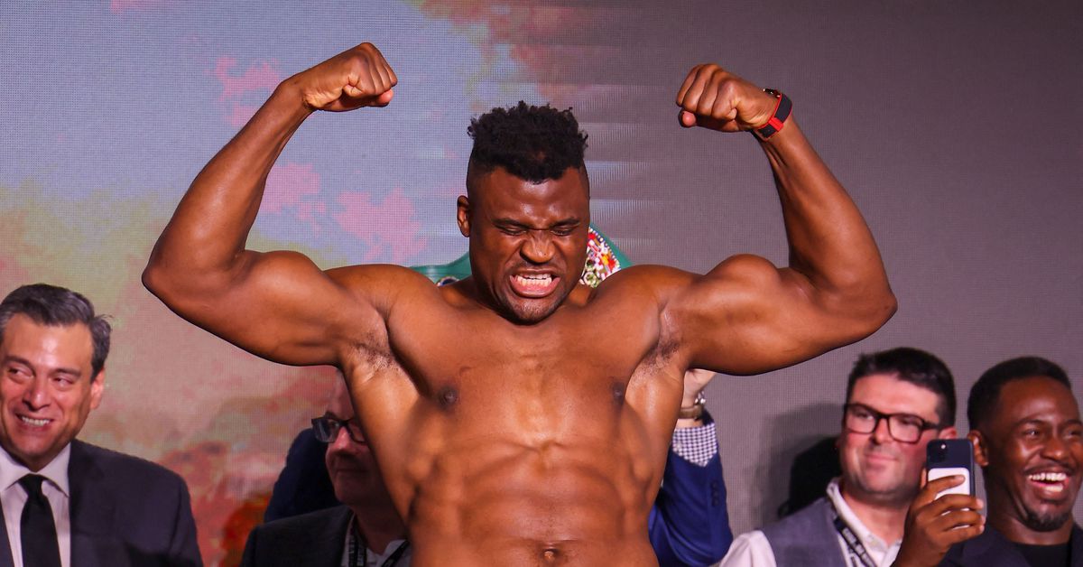 Joshua vs. Ngannou weigh-in video