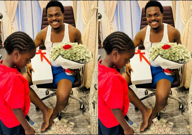 “My wife and son woke me with $2K” – Blord celebrates 26th birthday in grand style [Watch]