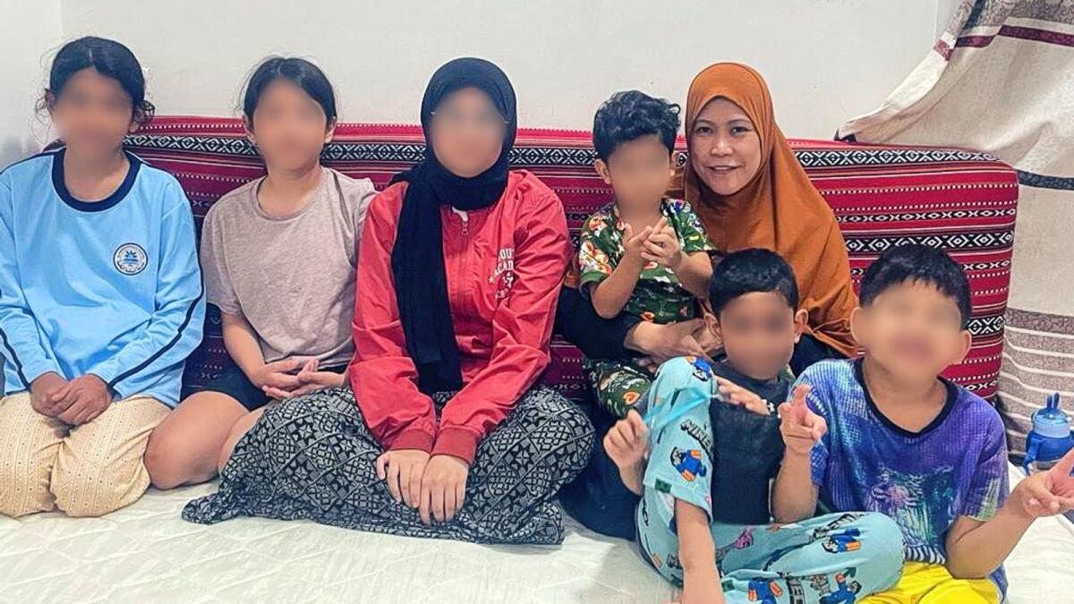 UAE: Filipina mom, who fled Gaza with 7 children, reunites with Palestinian husband