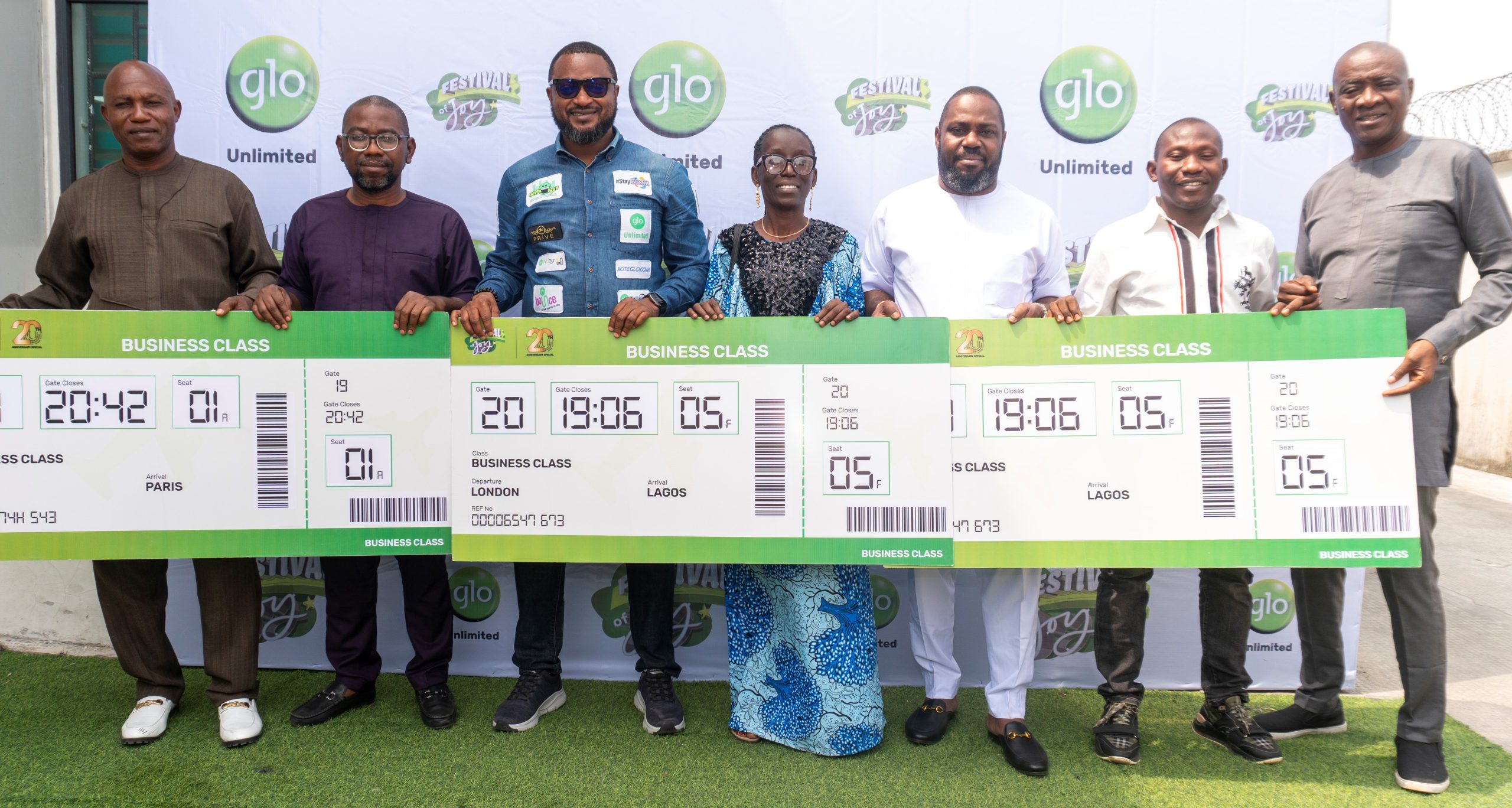 Glo presents biz class return tickets to Europe to subscribers in Lagos, Abuja, Warri