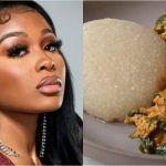 “I am ready to be Nigerian” -Jayda Cheaves says after eating Eba and soup