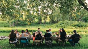 Sharing a Native American feast in South Dakota