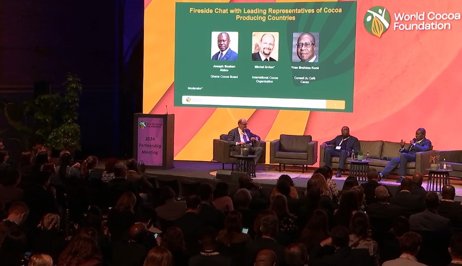 Fireside chat with cocoa bosses from West Africa gets heated as they warn markets will have to pay