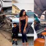 Adegoke Ifeoluwa Cries Out At State Of Her Car After Taking It To A Mechanic For Repairs