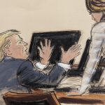 Donald Trump briefly testifies in defamation trial in New York