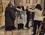 Protesters screaming ‘Free Palestine’ ambush Easter Vigil at St Patrick’s Cathedral as horrified worshippers watch flag-holding demonstrators get tackled out of NYC’s iconic church