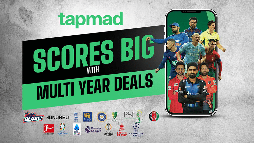 Tapmad Scores Big: The Ultimate Destination for Sports Fans with Multi-Year Rights and Diverse Content Lineup!