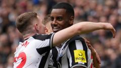 Isak scores twice as Newcastle thump Spurs