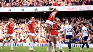 Arsenal star Alessia Russo delighted by ‘special’ groundbreaking feat achieved at north London derby against Tottenham