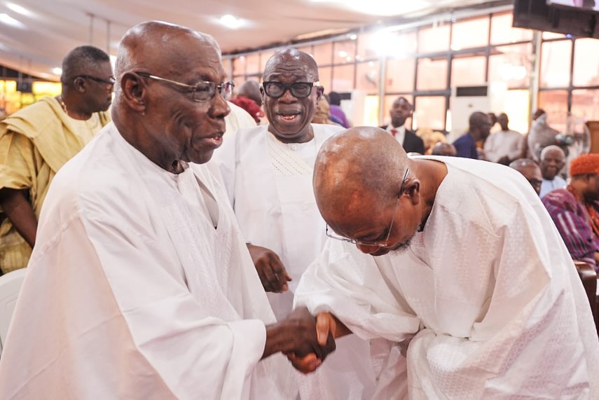 Photos: Away From Osun Politics, Aregbesola Shares What He Did At Wedding Of Mimiko’s Son