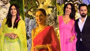 Taapsee Pannu, Emraan Hashmi, Manoj Bajpayee Arrive At Anand Pandit’s Daughter’s Wedding Reception