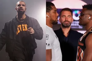 International Rapper, Drake Loses $.6m Bet On Joshua vs Ngannou Fight