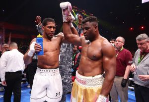 Anthony Joshua KO’s Francis Ngannou with big right hand in second round