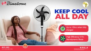 Enjoy Uninterrupted Cooling with the Binatone Rechargeable Fan