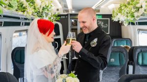 Couple host entire wedding ceremony on moving train in UK first