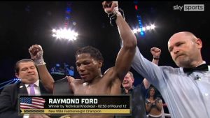 Raymond Ford’s late flurry seals WBA Featherweight title by TKO | Boxing News | Sky Sports