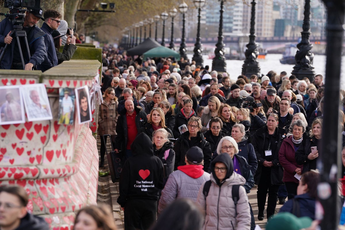 Coronavirus victims remembered at Covid Memorial Wall ceremony