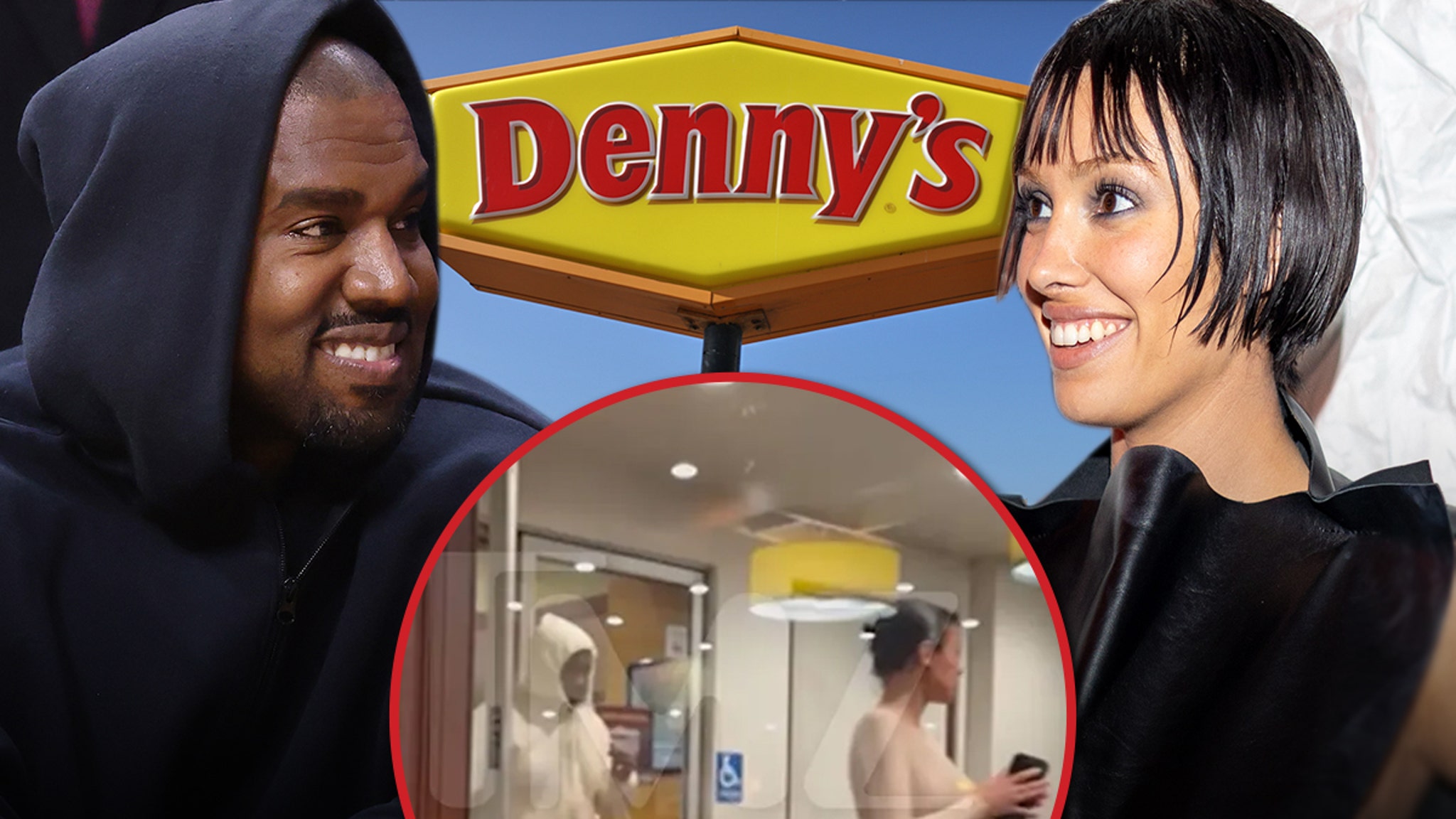 Kanye West and Bianca Censori Dine at Denny’s Amid Major Yeezy Changes