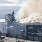 Massive fire engulfs Copenhagen’s historic stock exchange