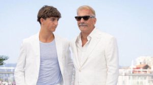 Kevin Costner, Hayes Logan share proud moment at Cannes Film Festival