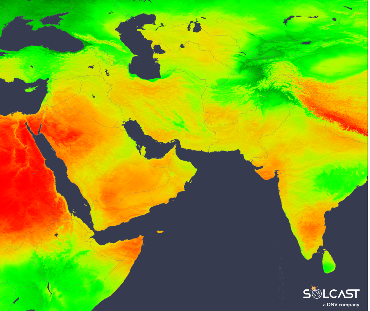 April sees mixed irradiance during extreme weather around the Arabian Sea