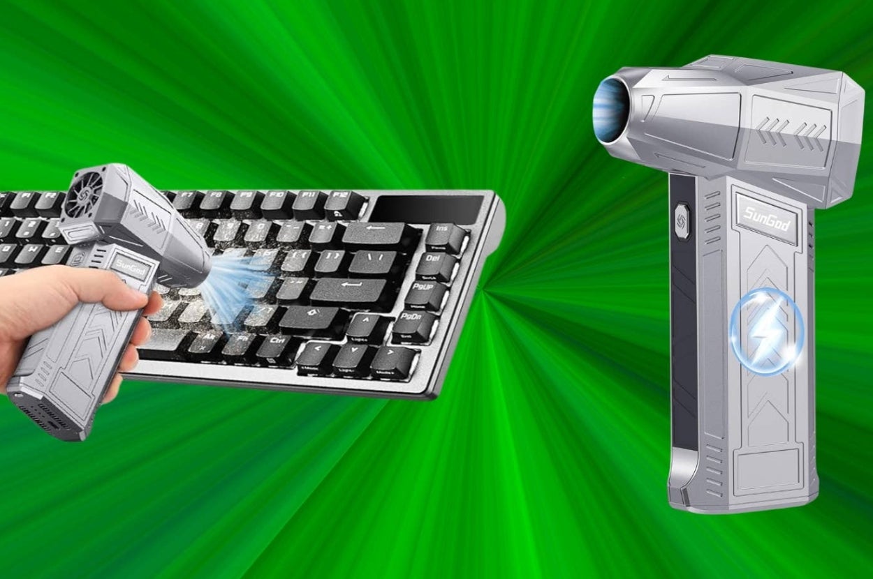 Your Keyboard Is Gross And Dusty. This Handy Gadget Will Blast The Gunk Away In Seconds.